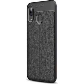 CaseStreet Huawei Honor 8c Niss Deri Görünümlü Nano Glass Siyah Silikon Kılıf