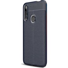 CaseStreet Huawei Honor 9X Niss Deri Görünümlü Nano Glass Lacivert Silikon Cep Telefonu Kılıf