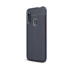 CaseStreet Huawei Honor 9X Niss Deri Görünümlü Nano Glass Lacivert Silikon Cep Telefonu Kılıf