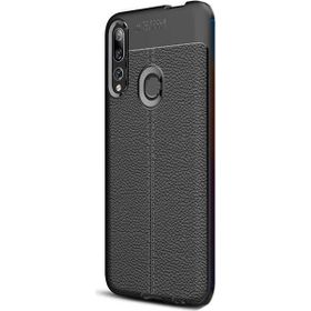 CaseStreet Huawei Honor 9X Niss Deri Görünümlü Nano Glass Siyah Silikon Cep Telefonu Kılıf