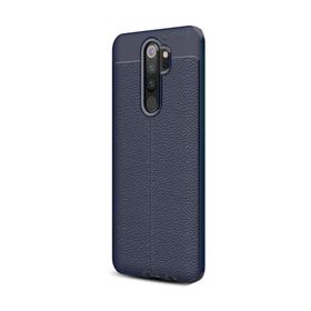 CaseStreet OPPO A5 2020 Niss Deri Görünümlü Nano Glass Lacivert Silikon Cep Telefonu Kılıf