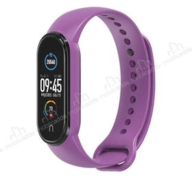 CaseStreet Xiaomi Mi Band 5 Mor Silikon Kordon
