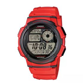 Casio AE-1000W-4AVDF Quartz Dijital Silikon Kırmızı Erkek Kol Saati