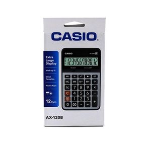 Casio AX-120B Siyah Gri 12 Haneli Hesap Makinesi