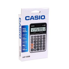 Casio AX-120B Siyah Gri 12 Haneli Hesap Makinesi