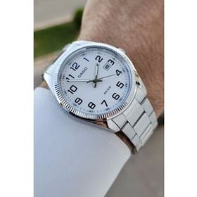 Casio CSISTE171 Kadranı Beyaz Kordonu Metalik Renk Erkek Kol Saati