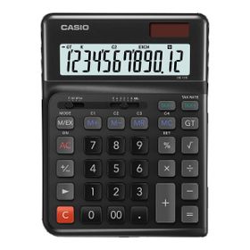 Casio DE-12E-BK Siyah 12 Hane Masa Üstü Ergonomik Tuşlu Hesap Makinesi
