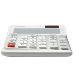 Casio DE-12E-WE Beyaz 12 Hane Masa Üstü Ergonomik Tuşlu Hesap Makinesi