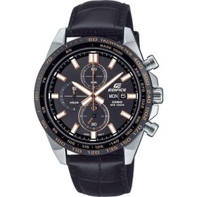 Casio Efr-574bl-1avudf Siyah Deri Erkek Kol Saati