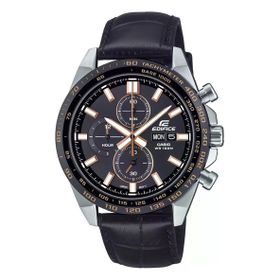 Casio Efr-574bl-1avudf Siyah Deri Erkek Kol Saati