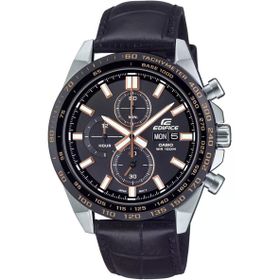 Casio Efr-574bl-1avudf Siyah Deri Erkek Kol Saati