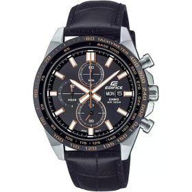 Casio Efr-574bl-1avudf Siyah Deri Erkek Kol Saati