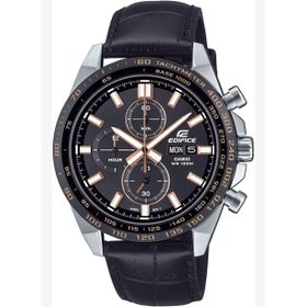 Casio Efr-574bl-1avudf Siyah Deri Erkek Kol Saati