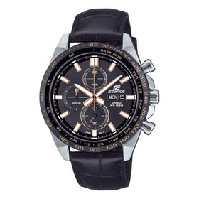 Casio Efr-574bl-1avudf Siyah Deri Erkek Kol Saati