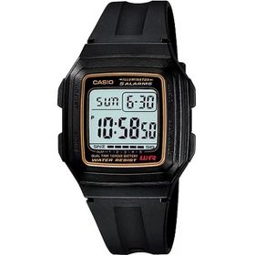 Casio F-201WA-9ADF Siyah Silikon Kordon Dijital Erkek Kol Saati