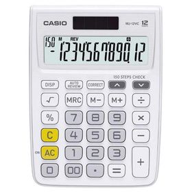 Casio MJ-12VC-WE İşlem Kontrollü 12 Hane Beyaz Masa Üstü Hesap Makinesi