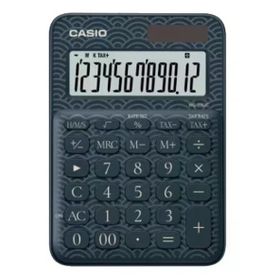 Casio MS-20UC-JBU 12 Hane Lacivert Desenli Masa Üstü Hesap Makinesi