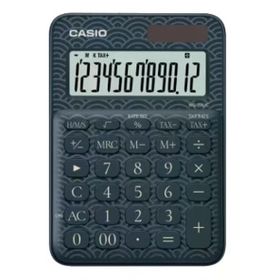 Casio MS-20UC-JBU 12 Hane Lacivert Desenli Masa Üstü Hesap Makinesi