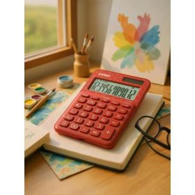 Casio MS-20UC-JRD 12 Hane Kırmızı Desenli Masa Üstü Hesap Makinesi