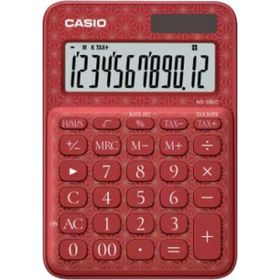 Casio MS-20UC-JRD 12 Hane Kırmızı Desenli Masa Üstü Hesap Makinesi