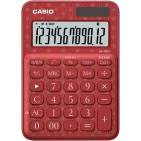 Casio MS-20UC-JRD 12 Hane Kırmızı Desenli Masa Üstü Hesap Makinesi
