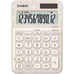 Casio MS-20UC-JWE 12 Hane Beyaz Desenli Masa Üstü Hesap Makinesi