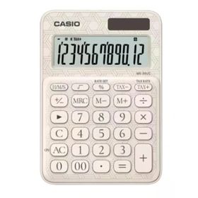 Casio MS-20UC-JWE 12 Hane Beyaz Desenli Masa Üstü Hesap Makinesi
