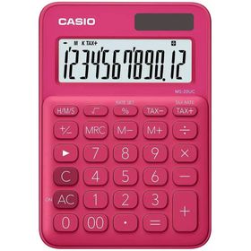 Casio MS-20UC-RD Koyu Pembe Masa Tipi 12 Haneli Hesap Makinesi