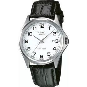 Casio MTP-1183E-7BDF Quartz Deri Siyah Beyaz Kadran Erkek Kol Saati