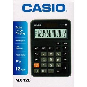 Casio MX-12 B Siyah 12 Hane Renk Hesap Makinası