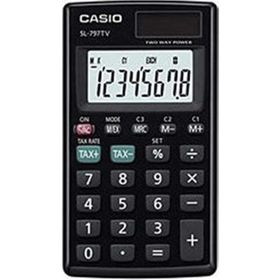 Casio SL-797TV-BK 8 Hane Siyah Cep Tipi Hesap Makinesi
