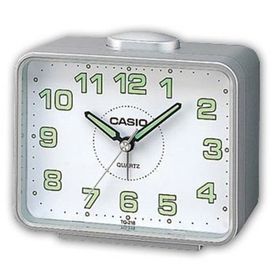 Casio TQ-218-8DF Gri Ertelemeli Beep Alarmlı Fosforlu Masa Saati