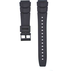 Casio Uyumlu Aq-10 19Mm Siyah Silikon Saat Kordonu