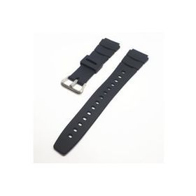 Casio Uyumlu Aq-10 19Mm Siyah Silikon Saat Kordonu
