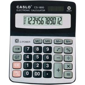 Caslo CS-1800 Siyah-Gri Masaüstü Hesap Makinesi
