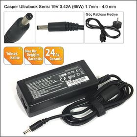 Casper CLC 4030-4L05TB CBL 3317 CLC 4030-4L05TB 19V 3.42A Uyumlu Laptop Adaptör