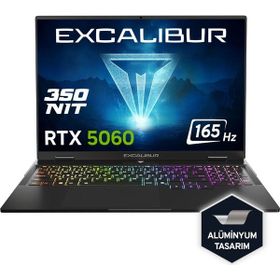 Casper Excalibur G915.1362-DN60A-C i7-13620H 32GB RAM 4TB SSD RTX 5060 Windows 11 Home 16 inç Oyun Bilgisayarı