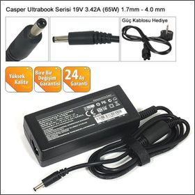 Casper Nirvana CBL.3317-8L00V CBL.3337-BD00V 19V 3.42A Uyumlu Laptop Adaptör