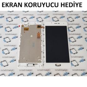 Casper Via E1 Beyaz Çıtalı Uyumlu Lcd Ekran Dokunmatik