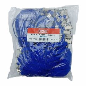 Cassa 7506M 100'lü Mavi Metal Maşalı Askı İpi