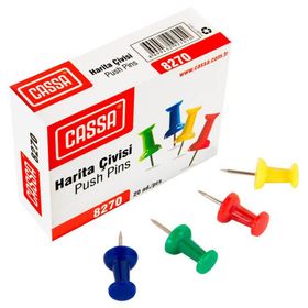 Cassa 8270 Renkli 20 Adet Harita Çivisi