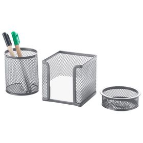 Cassa 8915 3 Parça Gümüş Metal Masa Seti