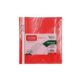 Cassa Kırmızı 50'li Plastik Telli Dosya