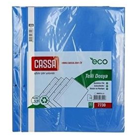 Cassa Mavi 50'li 2 Paket Plastik Telli Dosya