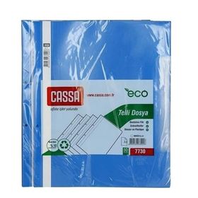 Cassa Mavi 50'li 5 Paket Plastik Telli Dosya