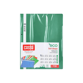 Cassa Yeşil 50'li Plastik Telli Dosya