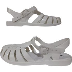 Cassy Gabi Beyaz Plastik Şeffaf Tokalı Kadın Sandalet