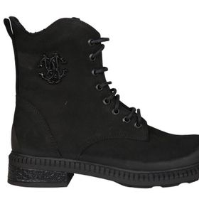 Castle Black 20912 Siyah Suet Saf Deri Kadın Bot