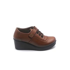 Castle Black 22521-1 Taba Kadın Dolgu Topuklu Ayakkabı