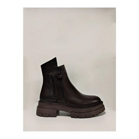 Castle Black 26255-1 Kahverengi Hakikki Deri Kadın Bot